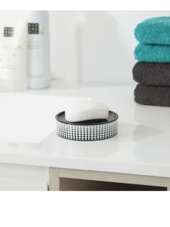 Seifenschale in Schwarz - (H)3 x Ø 11 cm