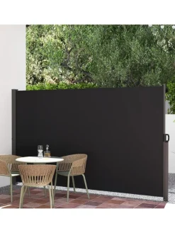 Seitenmarkise 180 x 300 cm Garten in Schwarz