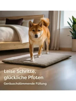 Selbstheizende Hundedecke 90x60 cm – Wärmematte waschbar, rutschfest