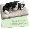 Selbstheizende Hundedecke 90x60 cm – Wärmematte waschbar, rutschfest
