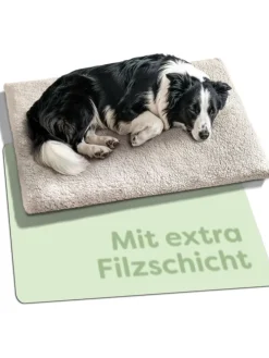 Selbstheizende Hundedecke 90x60 cm – Wärmematte waschbar, rutschfest