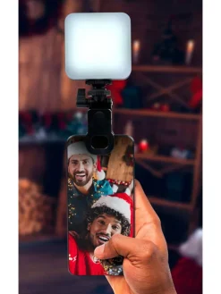 Selfie-Licht mit Clip in Schwarz - (B)7 x (H)15 x (T)3 cm