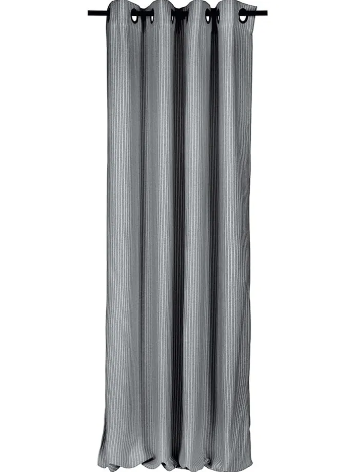 Ösenschal "Fun" in Grau/ Weiß