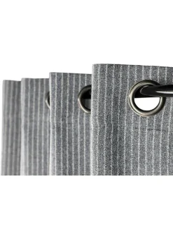 Ösenschal "Fun" in Grau/ Weiß