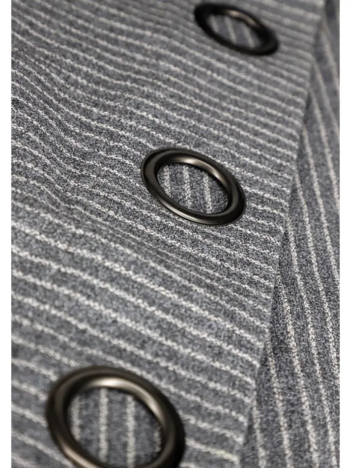 Ösenschal "Fun" in Grau/ Weiß