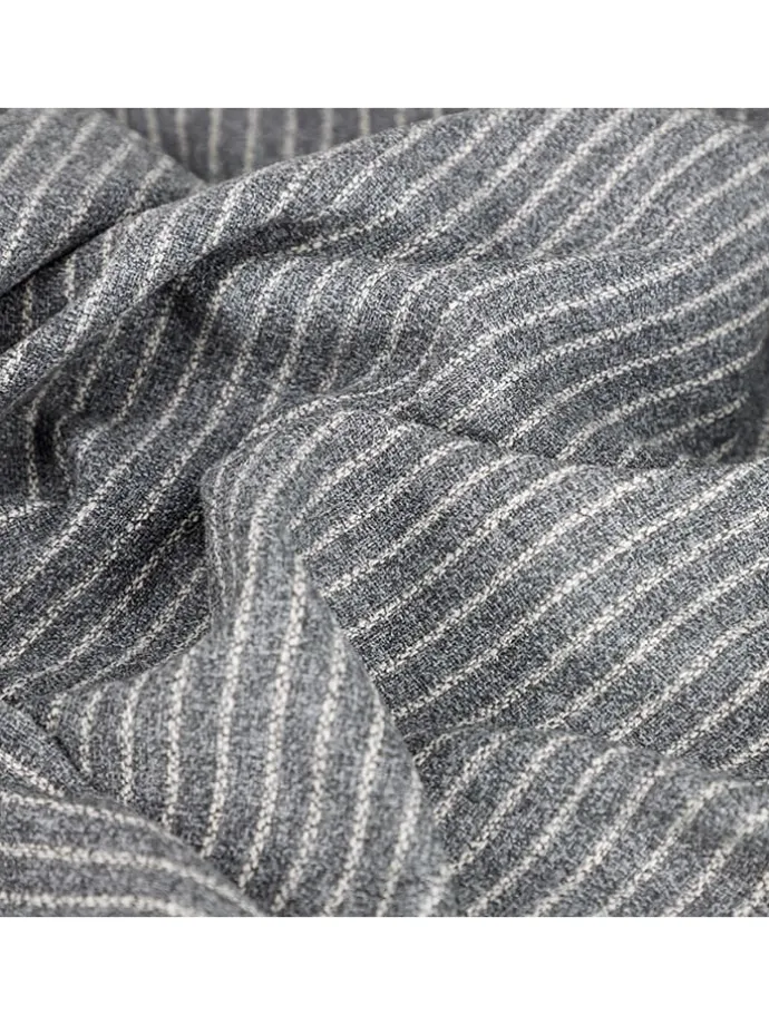 Ösenschal "Fun" in Grau/ Weiß