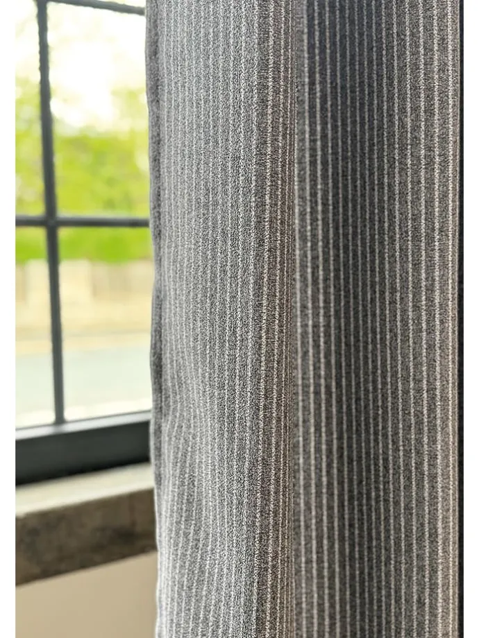 Ösenschal "Fun" in Grau/ Weiß