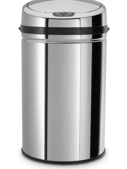 Sensor-Abfalleimer in Silber - 30 l