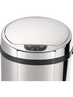 Sensor-Abfalleimer in Silber - 30 l