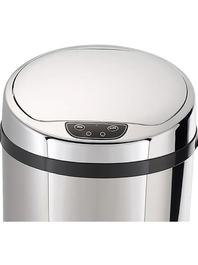 Sensor-Abfalleimer in Silber - 30 l