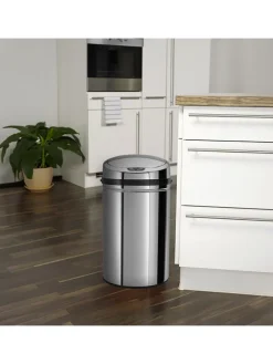 Sensor-Abfalleimer in Silber - 30 l