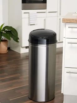 Sensor-Abfalleimer in Silber - 30 l