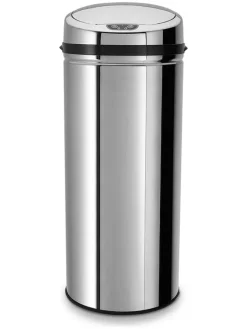 Sensor-Abfalleimer in Silber - 42 l