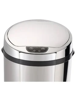 Sensor-Abfalleimer in Silber - 42 l