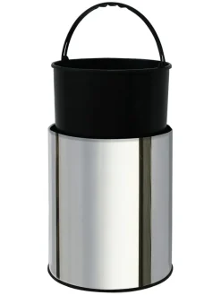 Sensor-Badabfalleimer in Silber - 9 l