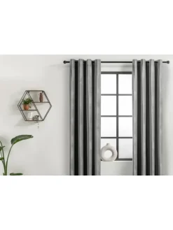 Ösenvorhang in Grau