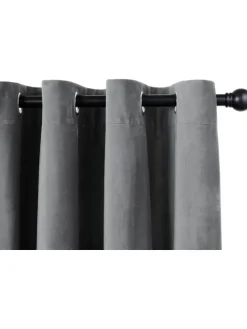 Ösenvorhang in Grau