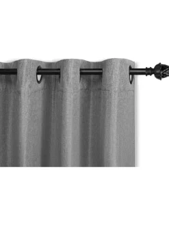 Ösenvorhang "Luxe" in Silbergrau