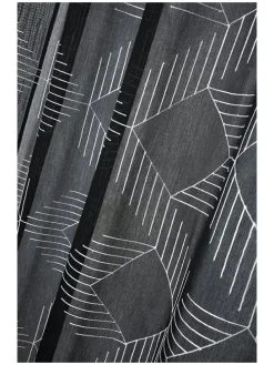 Ösenvorhang "Quadro" in Anthrazit - (L)260 x (B)140 cm