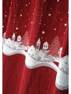 Ösenvorhang "Savoyard" in Rot/ Weiß - (L)260 x (B)145 cm