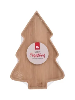 Servierplatte aus Holz in beige