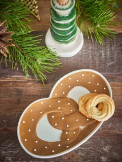 Servierplatte ''Treats'' in Hellbraun - (L)23,5 x (B)14 cm