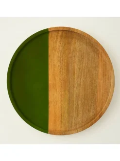 Servierplatte "Trina" in Braun/ Grün