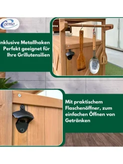 Servierwagen James Kücheninsel/-wagen in Braun