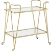 Servierwagen NOTI in Gold/Transparent - (W) 76 x (H) 83 x (L) 45 cm