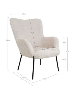 Sessel Glasgow Weiß 70 x 79 cm