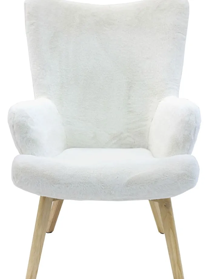 Sessel "Helsinki" in Weiß - (B)74 x (H)100 x (T)65 cm