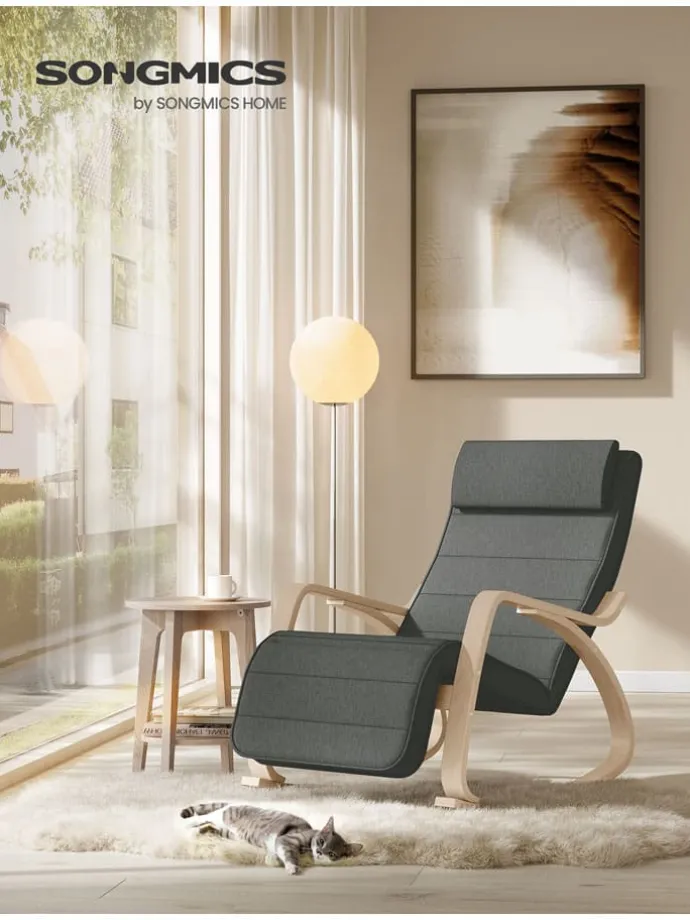 Sessel in Grau/ Hellbraun - (B)55 x (H)84 cm