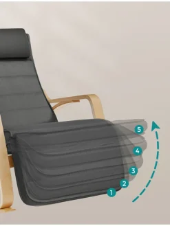 Sessel in Grau/ Hellbraun - (B)55 x (H)84 cm