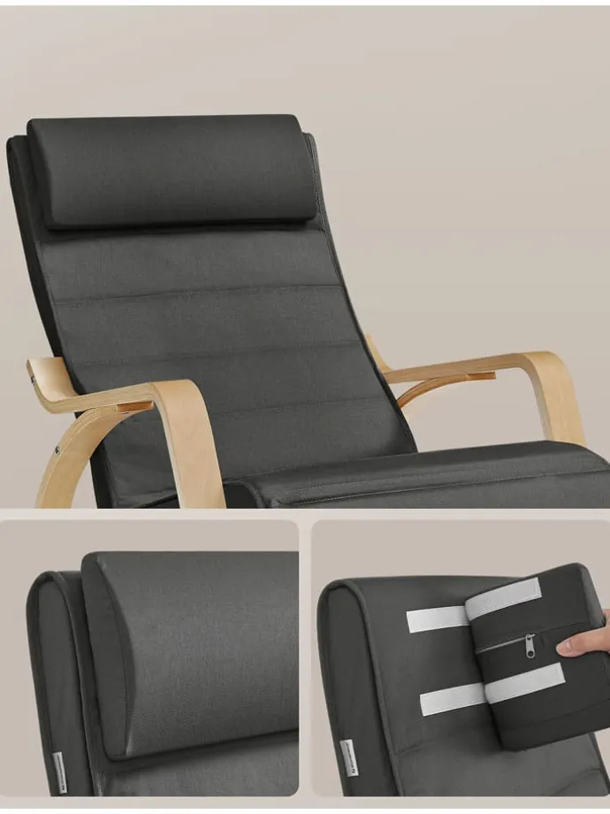 Sessel in Grau/ Hellbraun - (B)55 x (H)84 cm