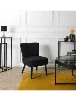 Sessel in Schwarz - (B)55 x (H)76 x (T)63 cm