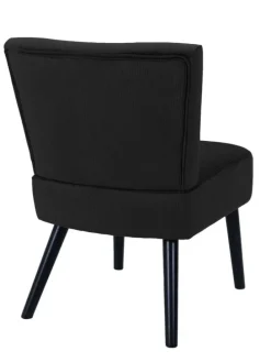 Sessel in Schwarz - (B)55 x (H)76 x (T)63 cm