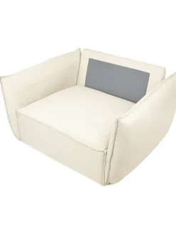 Sessel KUNES in Beige - (W) 124 x (H) 78 x (L) 94 cm