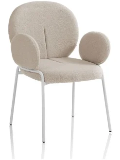 Sessel "Pei" in Beige - (B)66 x (H)92 x (T)55 cm
