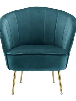 Sessel "Poola" in Petrol - (B)67 x (H)78 x (T)76 cm