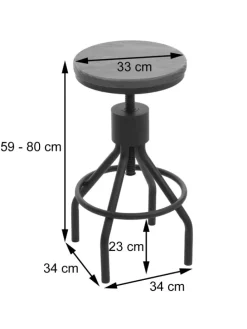 Set Bartisch + 2x Barhocker N17, Braun