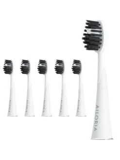 SHINE BRIGHT Charcoal Ersatzbürstenköpfe 6er Set in weiß