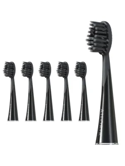 SHINE BRIGHT Charcoal Ersatzbürstenköpfe 6er Set in schwarz
