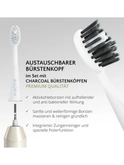 SHINE BRIGHT SET USB-Schallzahnbürste in weiß