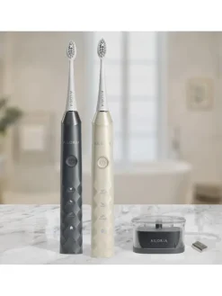 SHINE BRIGHT SET USB-Schallzahnbürste in weiß