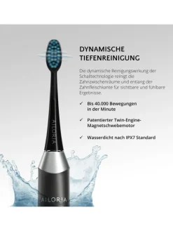 SHINE BRIGHT USB-Schallzahnbürste in schwarz