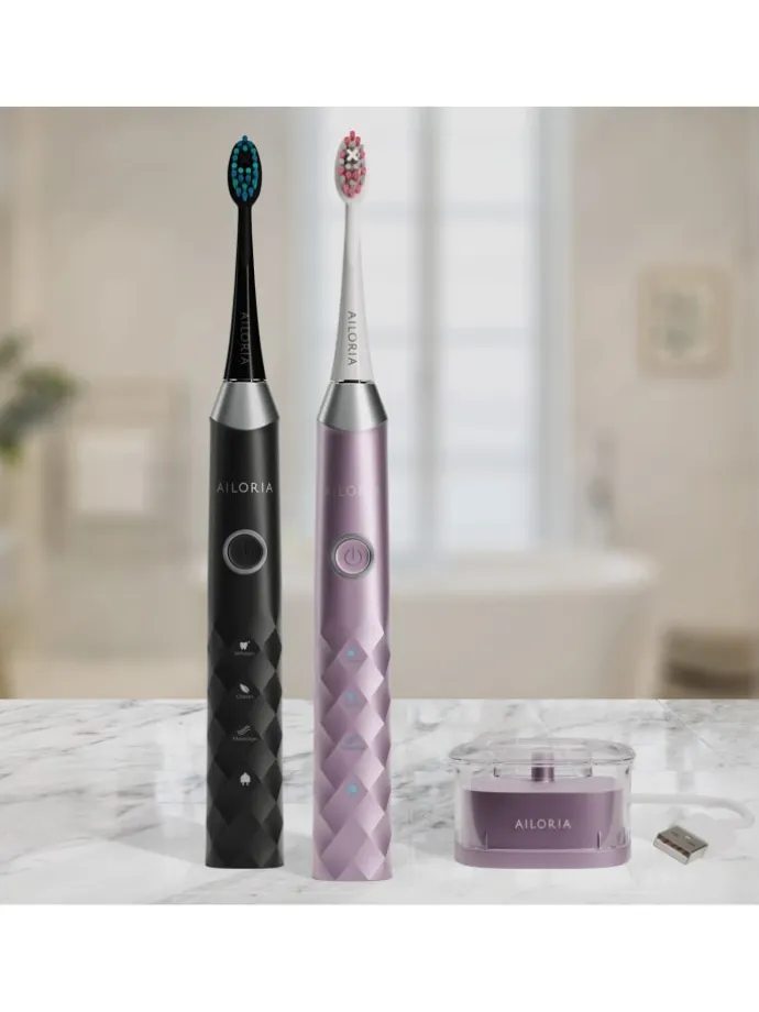 SHINE BRIGHT USB-Schallzahnbürste in schwarz