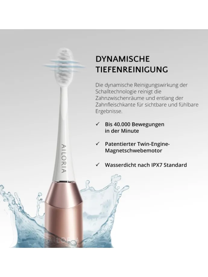 SHINE BRIGHT USB-Schallzahnbürste Limited Edition in roségold