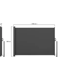 Sichtschutz in Anthrazit - (B)400 x (H)180 cm