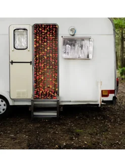 Sichtschutz-Vorhang in Rot/ Gelb - (L)190 x (B)90 cm