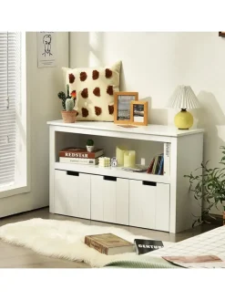 Sideboard mit 3 Schubladen in Weiß